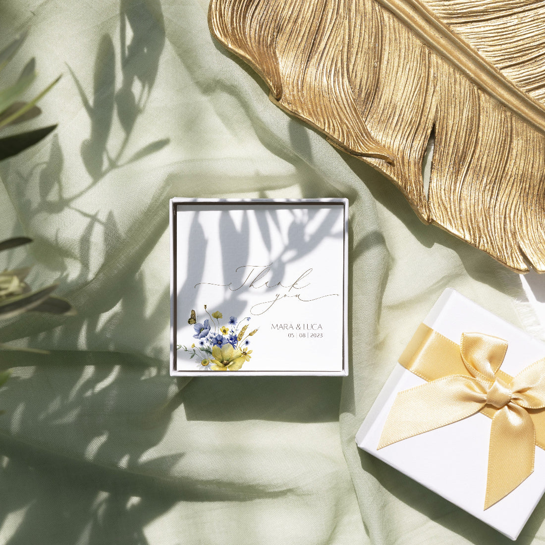 Etichetă din carton premium dreptunghiulară cu imprimeu tematic – Diandra Events