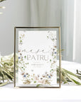 Număr masă nuntă floral elegant, realizat pe carton handmade – Diandra Events