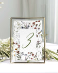 Număr de masă nuntă floral elegant pe carton premium – Diandra Events