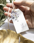 Etichetă Thank You nuntă florală Purple Flowers, tag personalizat elegant papetărie de lux – Diandra Events