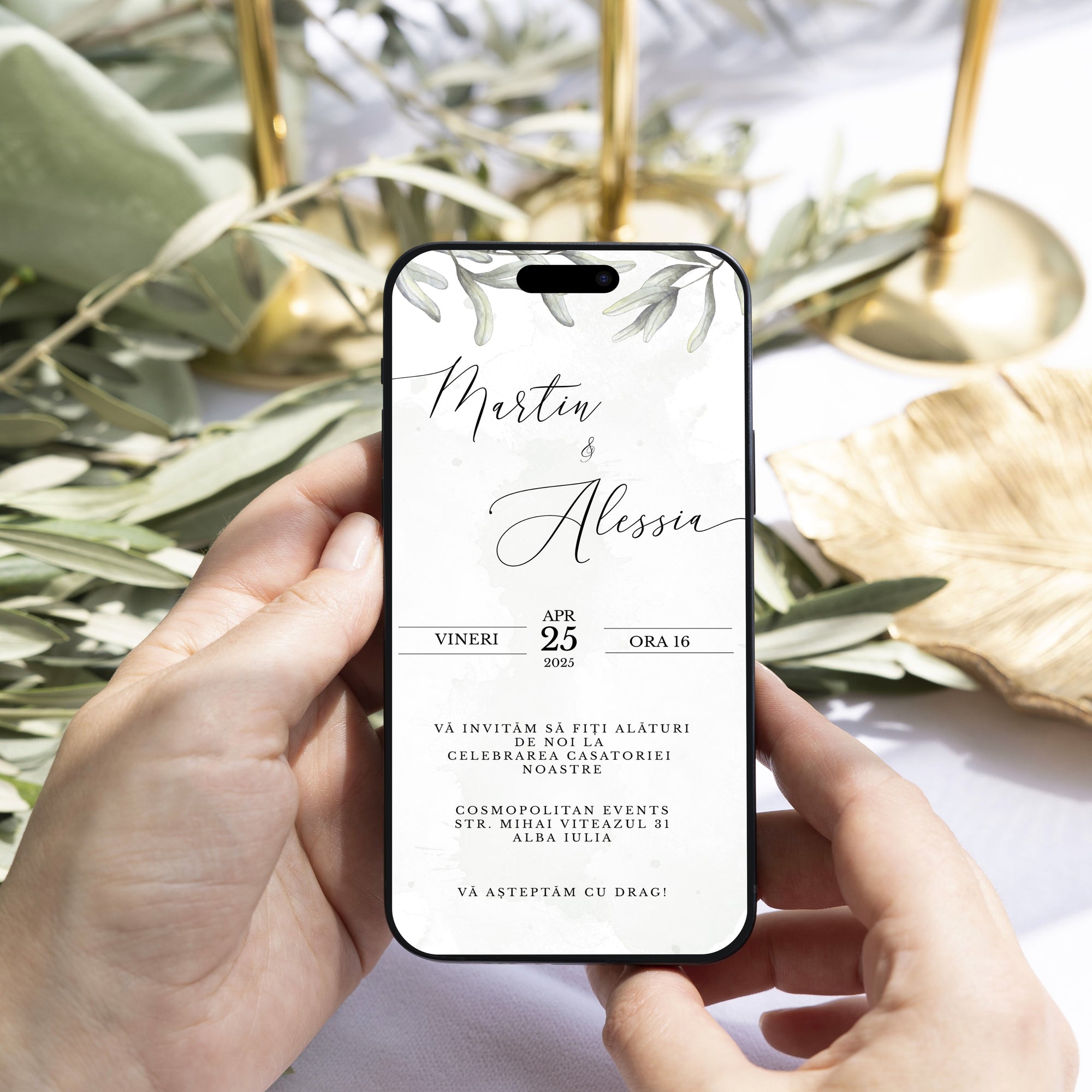 Invitatie nunta Olive Branch