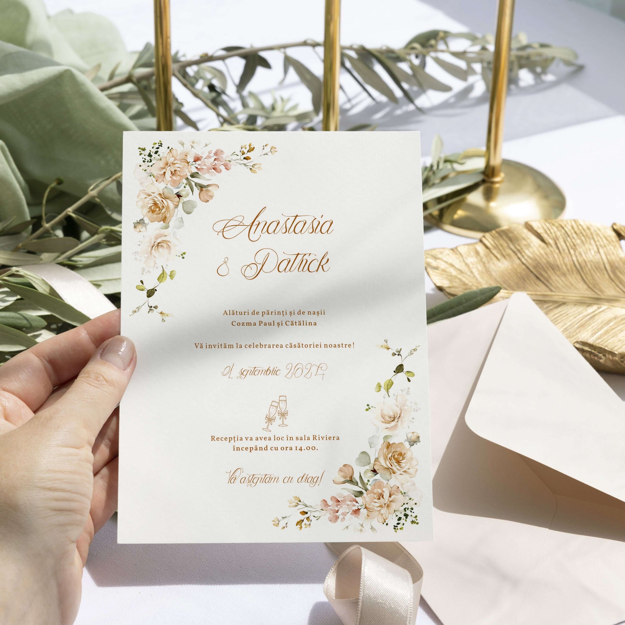 Anastasia wedding invitation