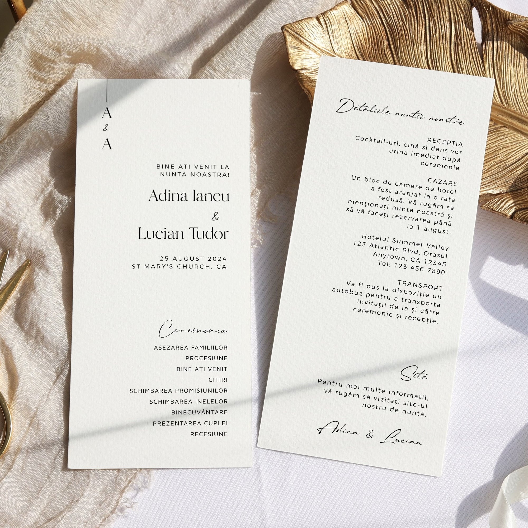 Floral Union wedding invitation
