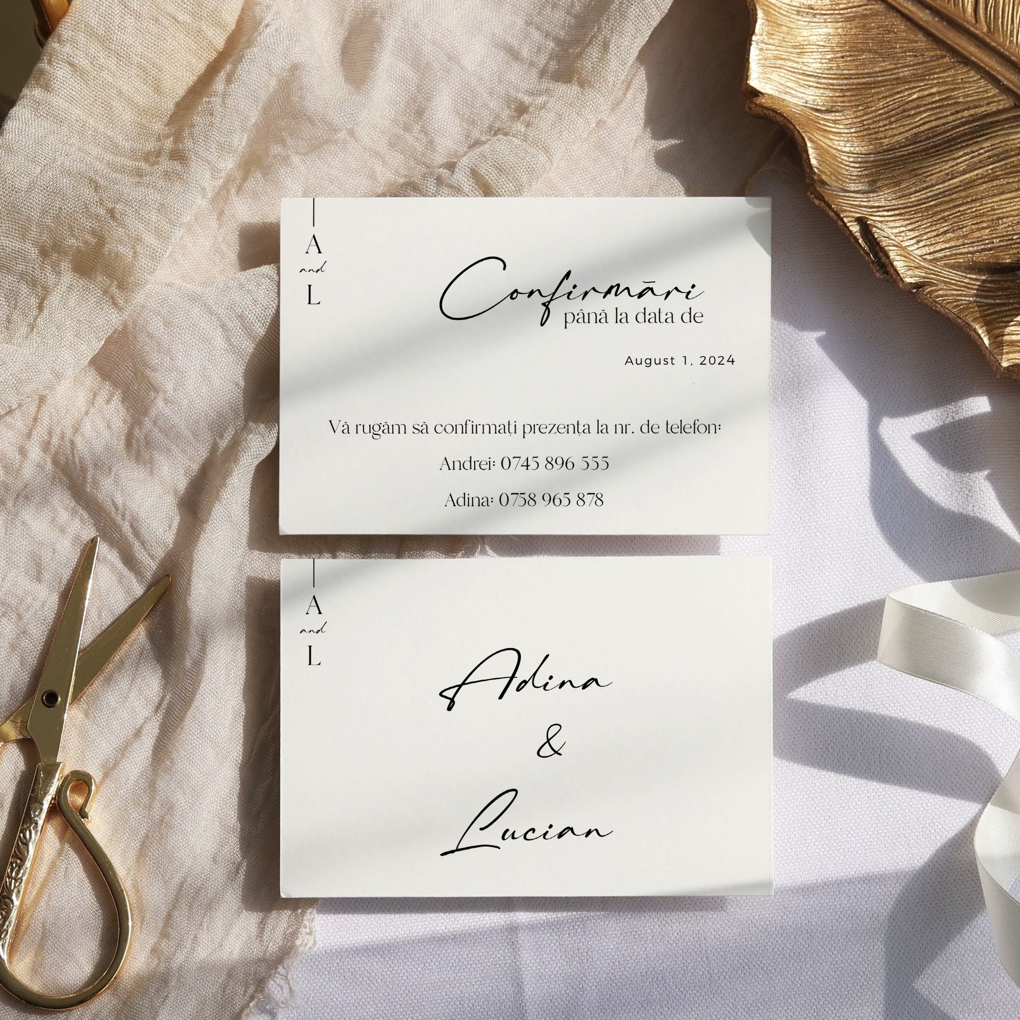 Floral Union wedding invitation