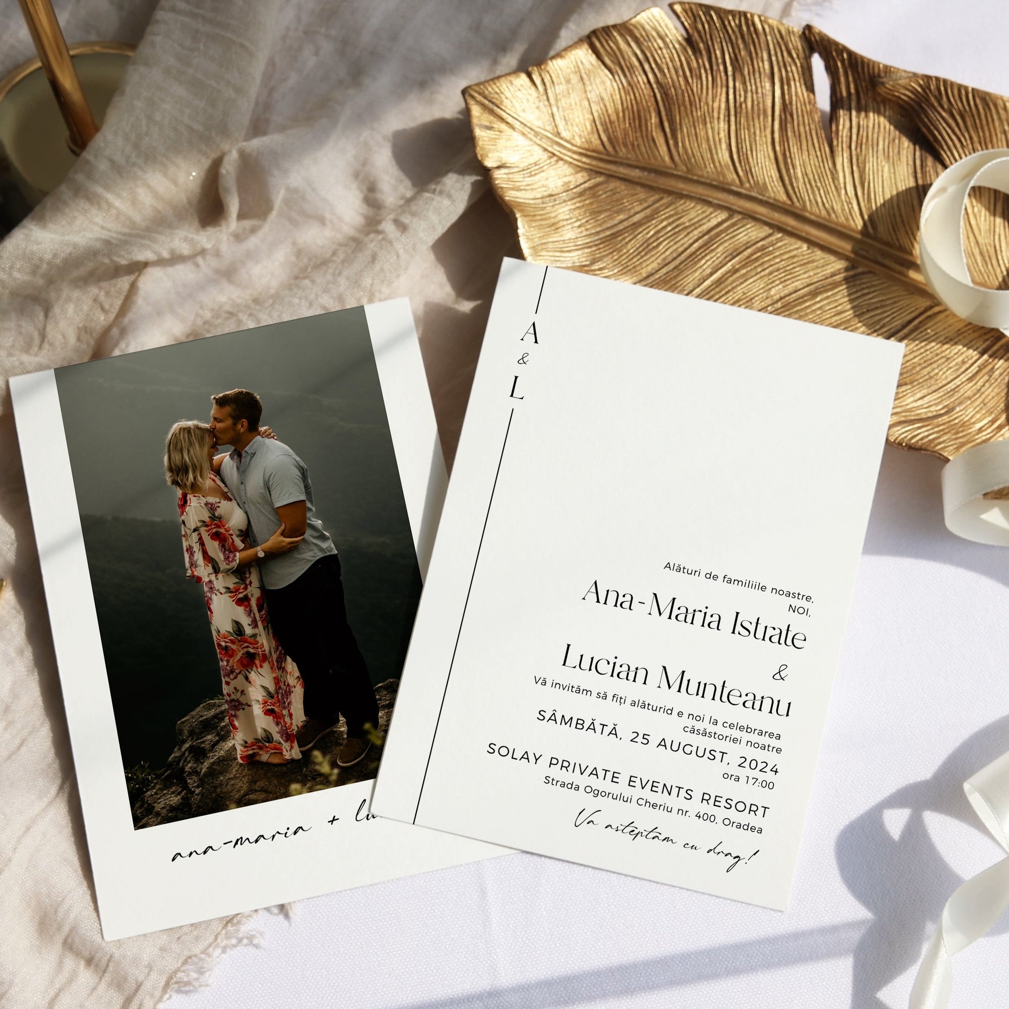 Floral Union wedding invitation