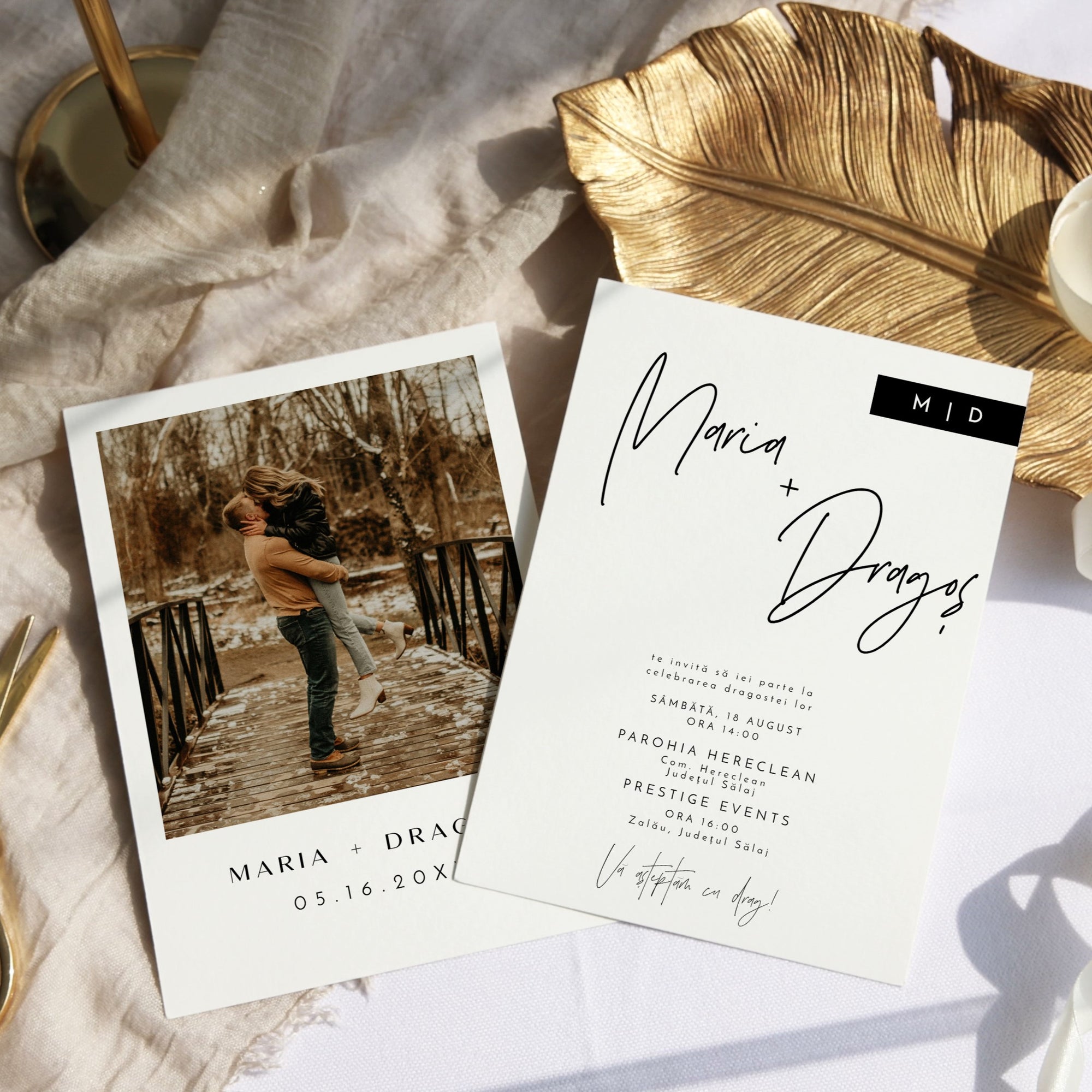 Union wedding invitation