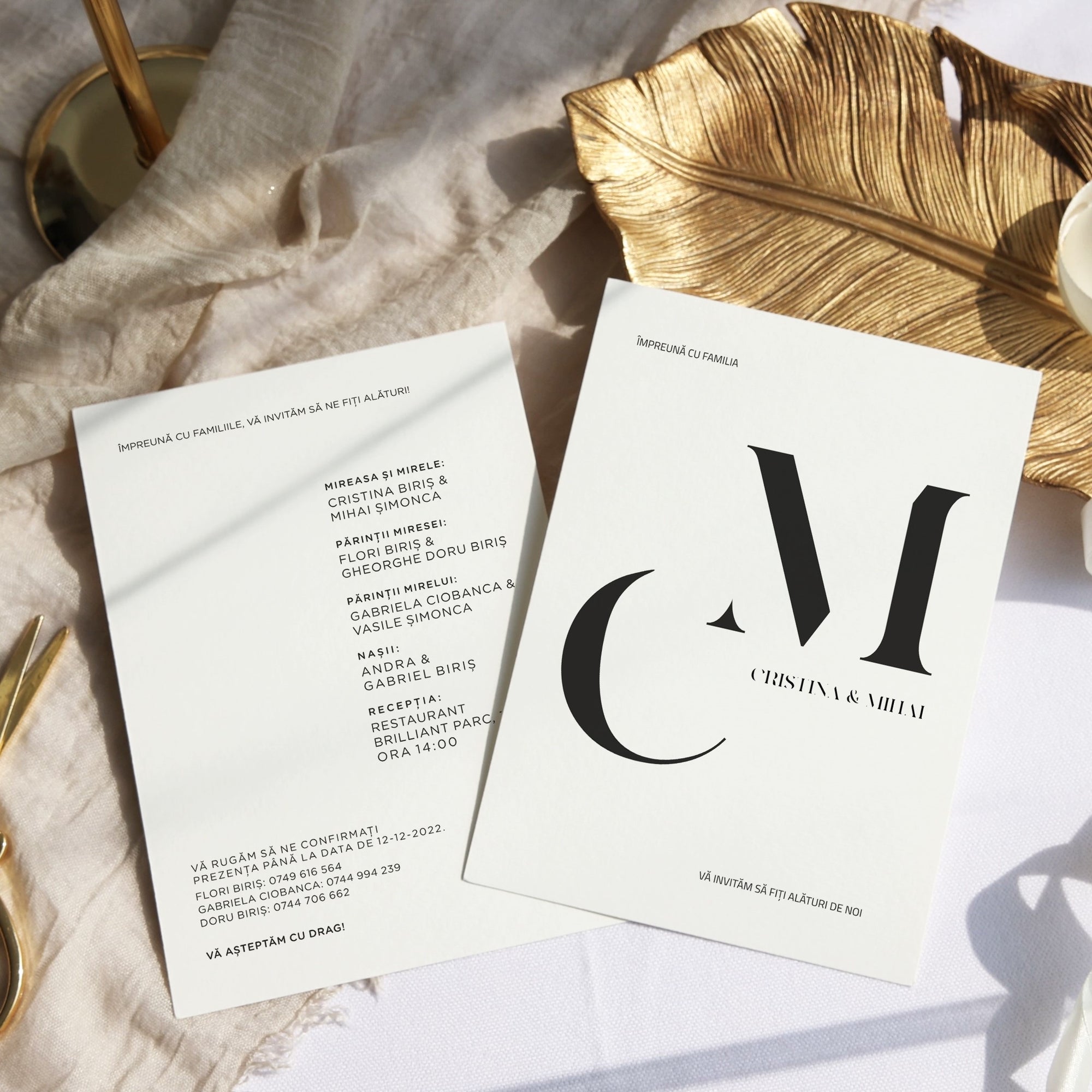 Subtle wedding invitation