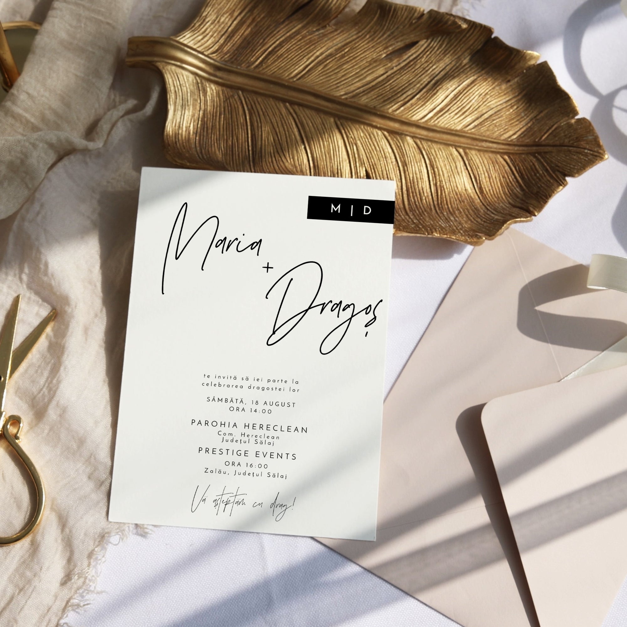 Union wedding invitation