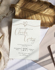 Heart wedding invitation