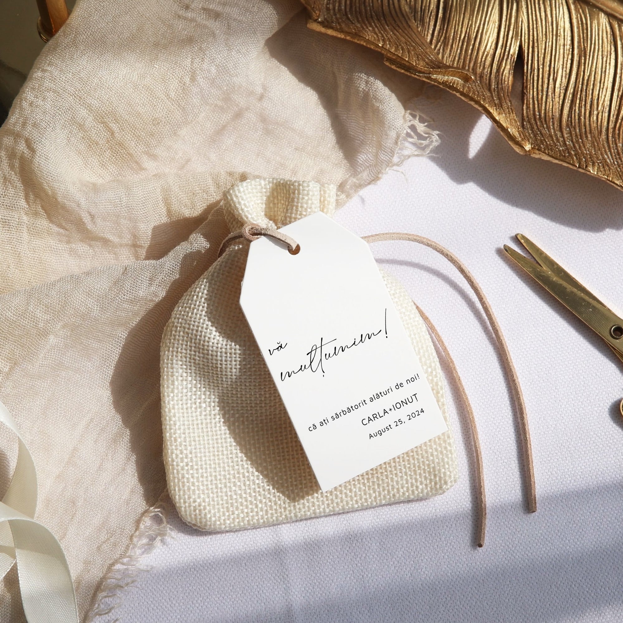 Etichete personalizate dreptunghiulare pentru mărturii și cadouri evenimente – Diandra Events