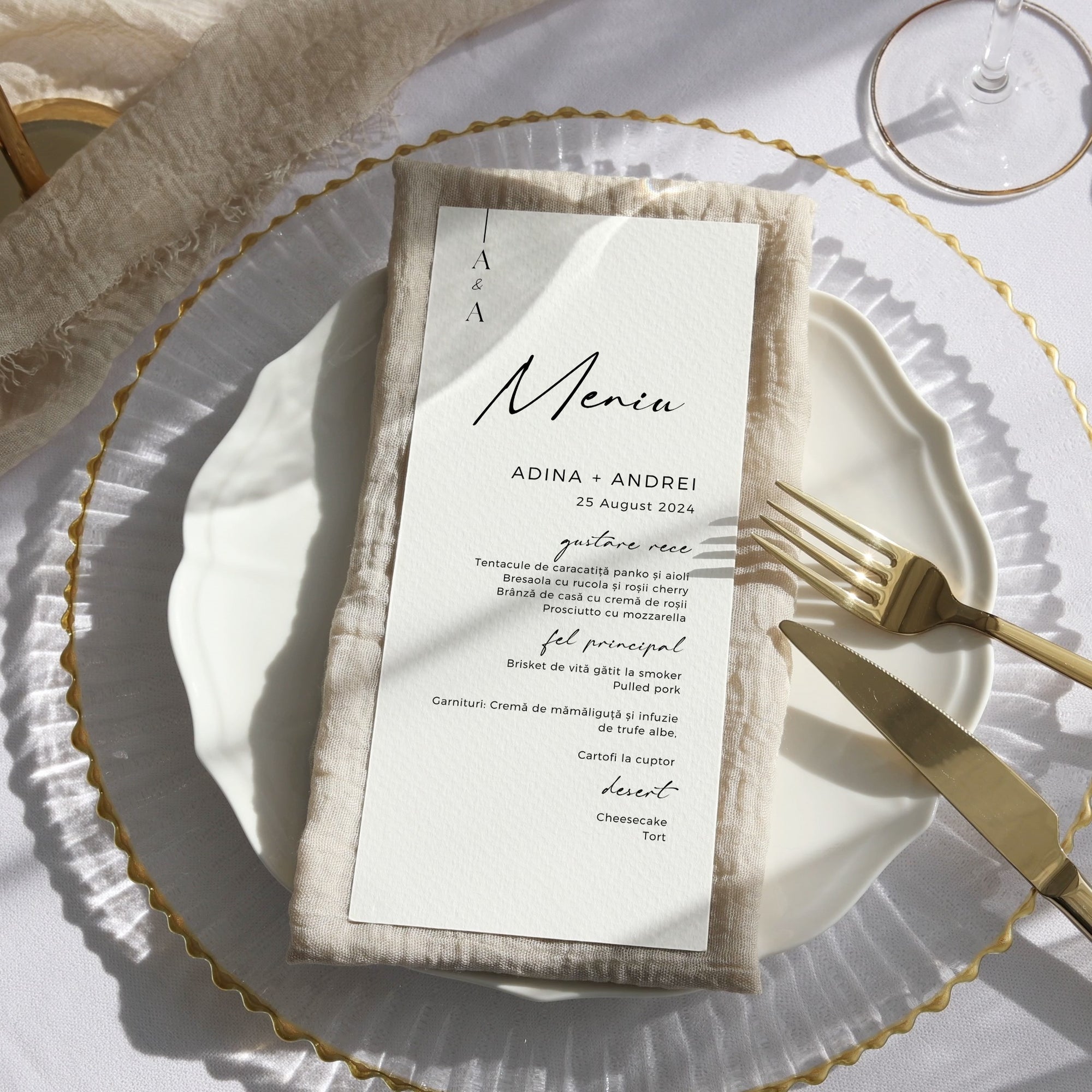 Floral Union wedding invitation