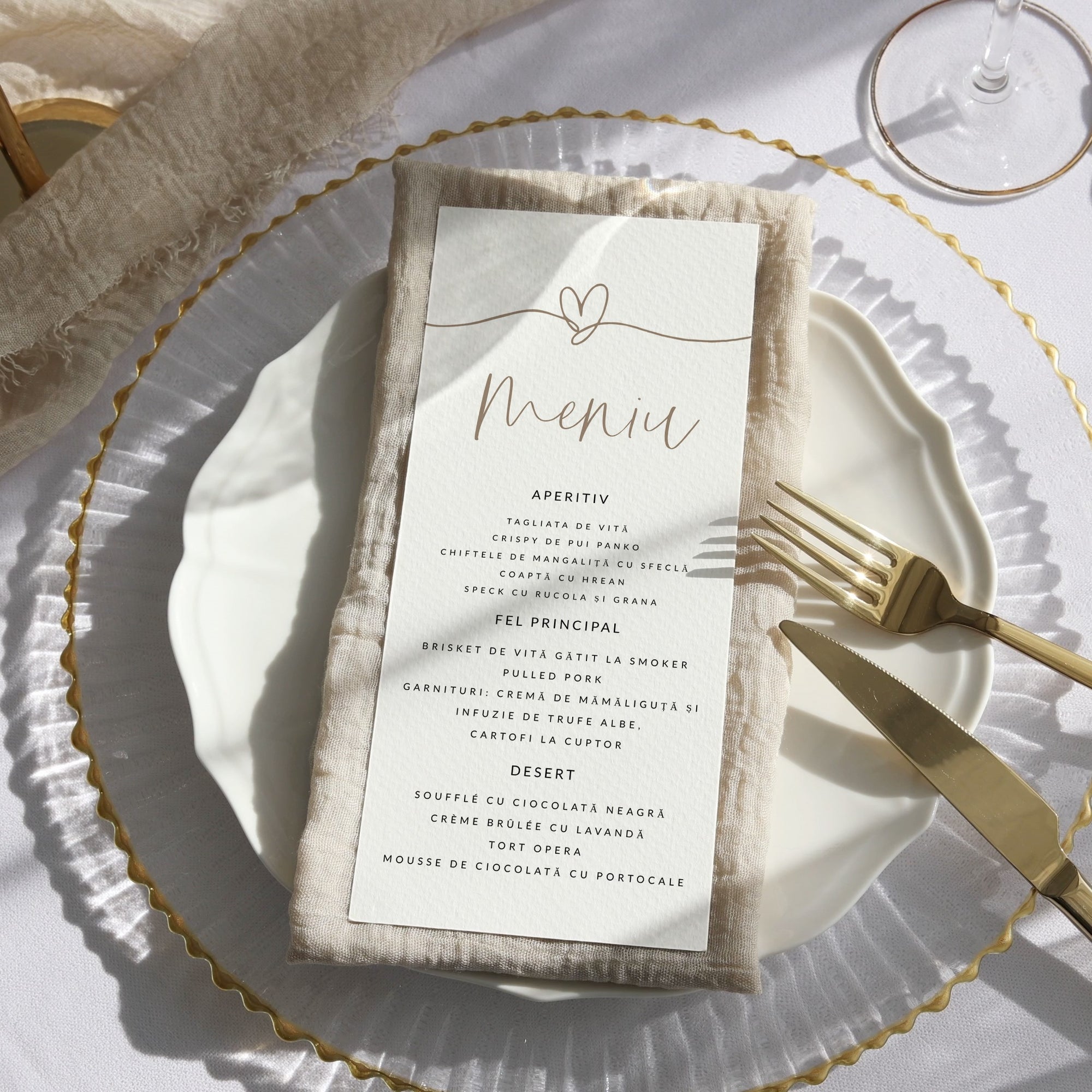 Heart wedding invitation