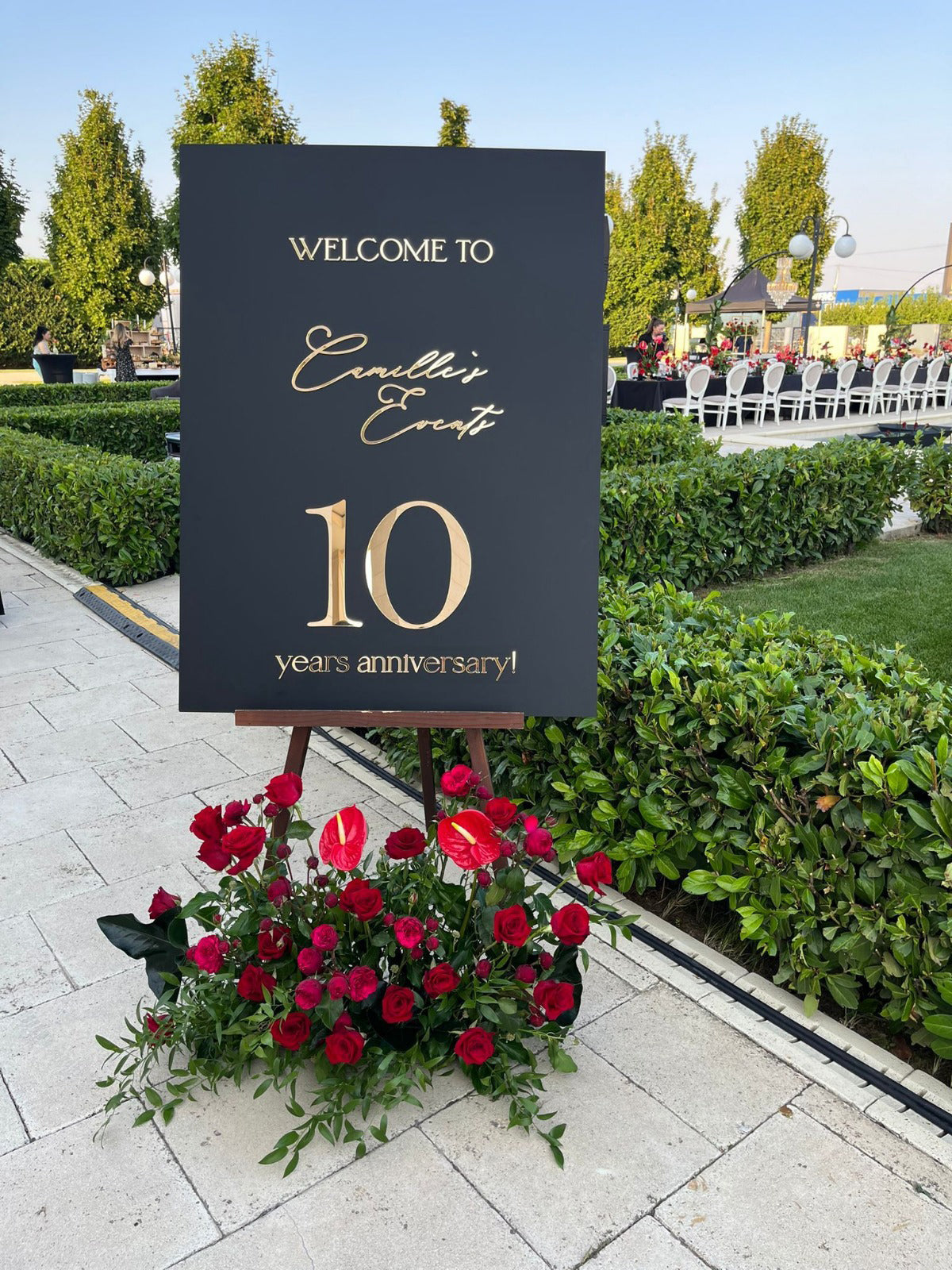 Semn acrilic personalizat pentru recepția de nuntă, decor elegant, Diandra Events