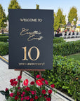 Panou acril negru aniversare 10 ani personalizat elegant – Diandra Events