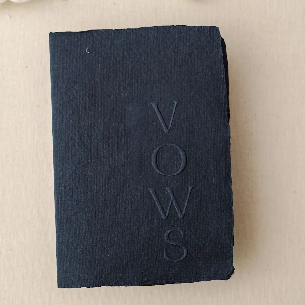 Carte jurăminte Vows hârtie manuală albă embosată