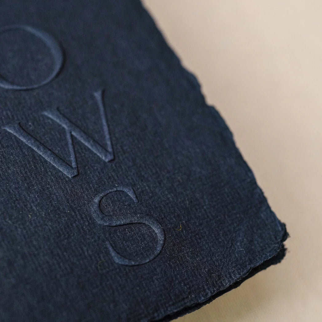 Carte jurăminte Vows hârtie manuală albă embosată