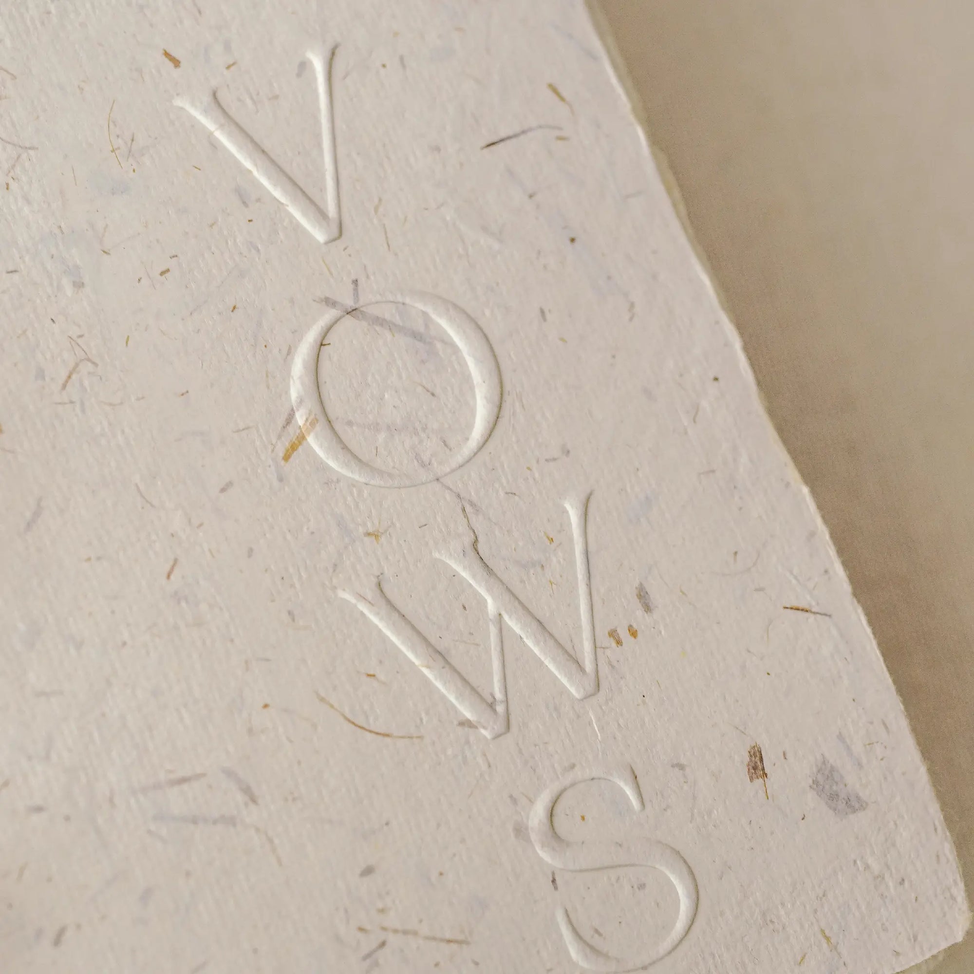 Carte jurăminte Vows hârtie manuală albă embosată