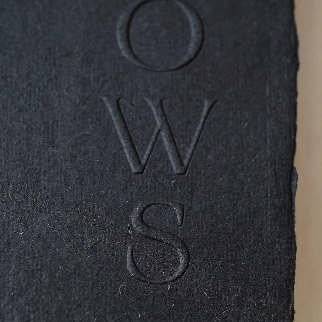 Carte jurăminte Vows hârtie manuală albă embosată