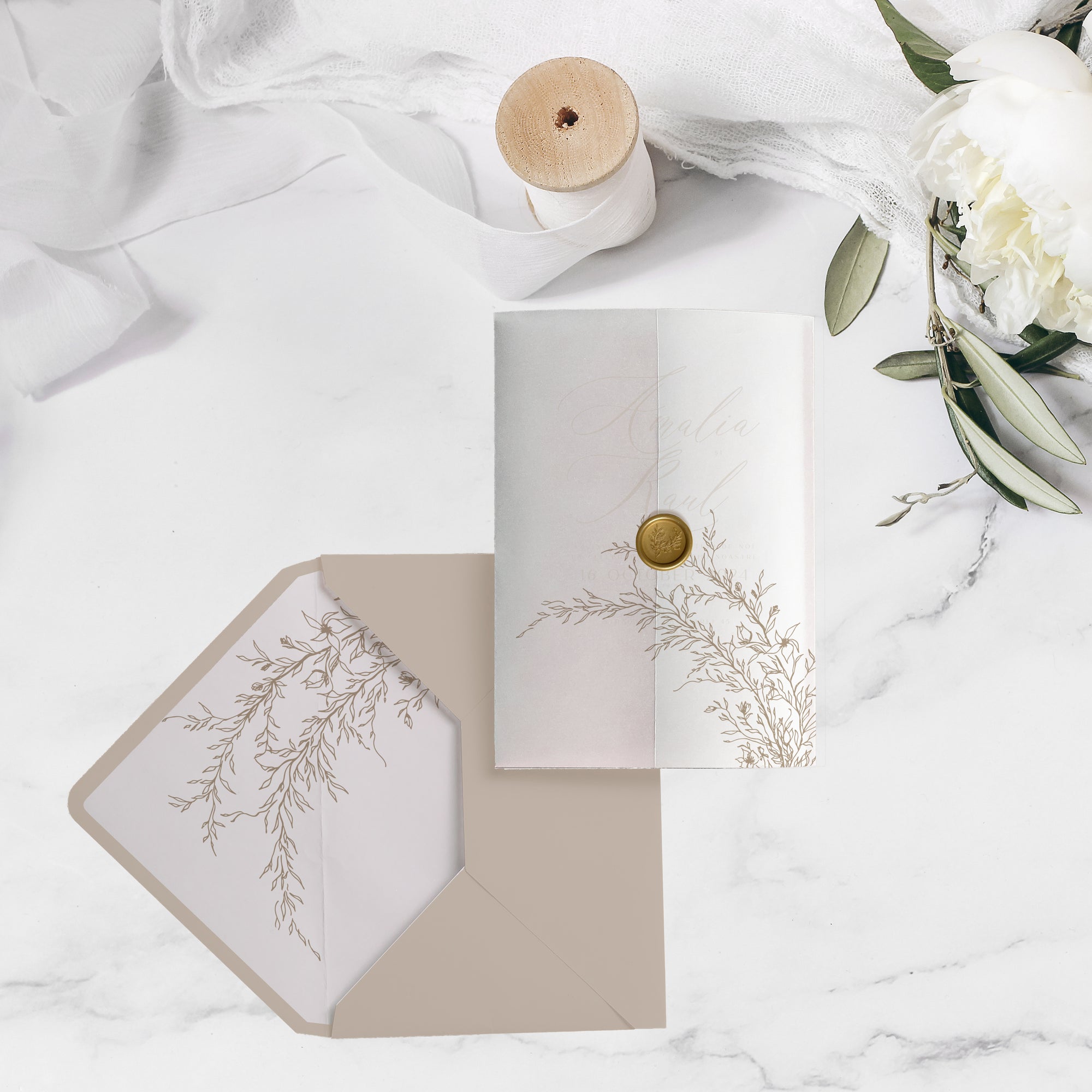 Timeless Bond wedding invitation