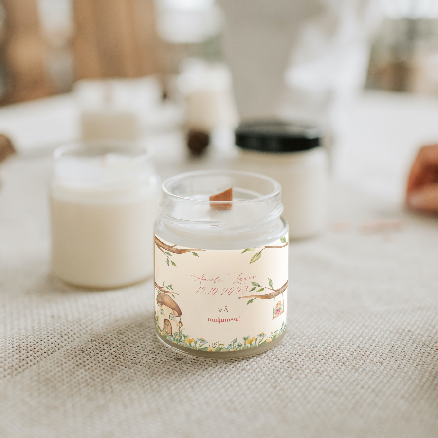 Etichete autocolante premium pentru botez, personalizate cu grafică unică și detalii elegante, Diandra Events