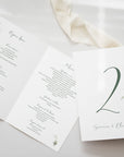 Meniu personalizat tip carte Diandra Events, carton premium cu finisaj elegant.