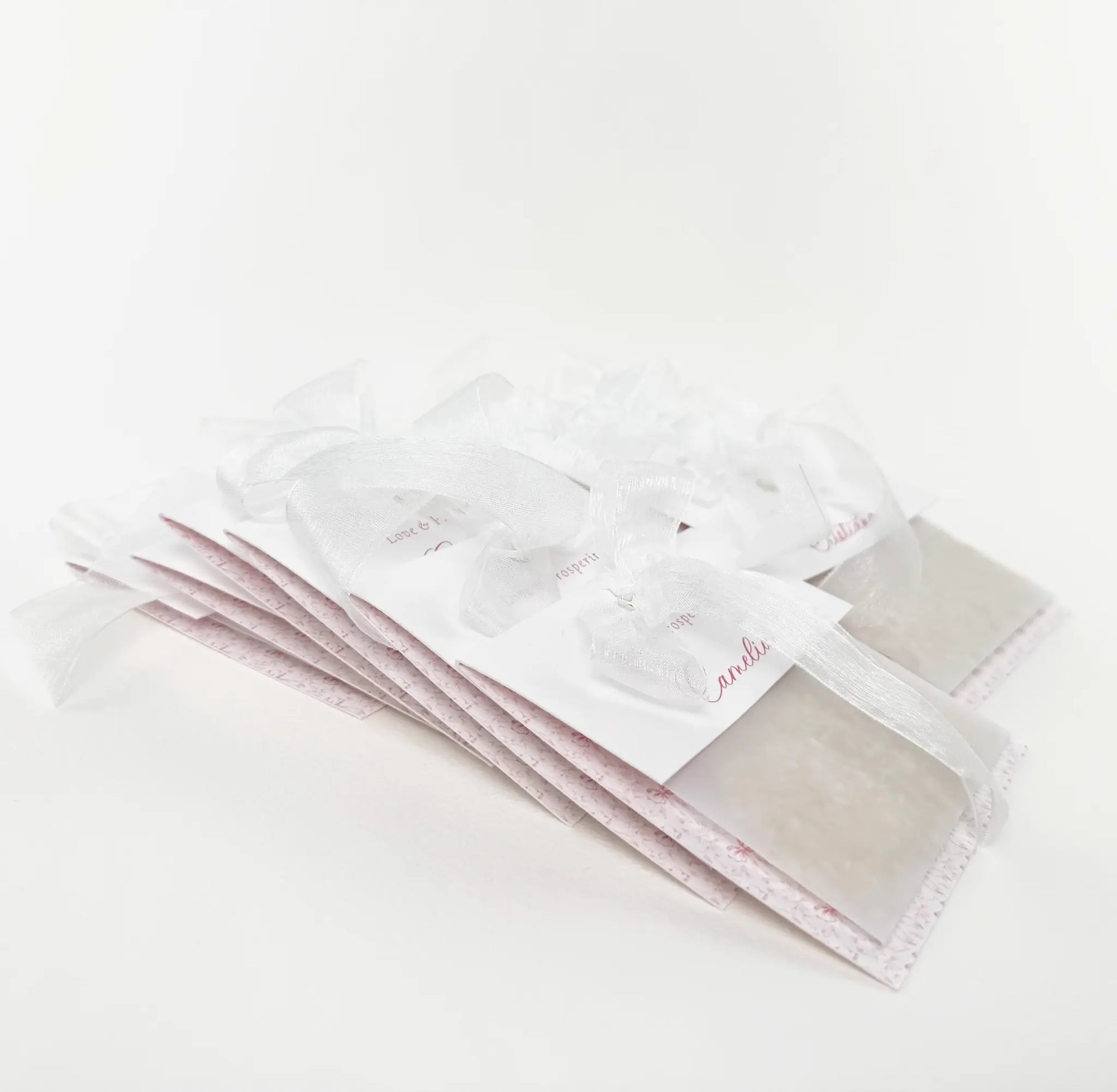 Mărturie nuntă orez personalizat cu etichetă și fundiță albă – Diandra Events