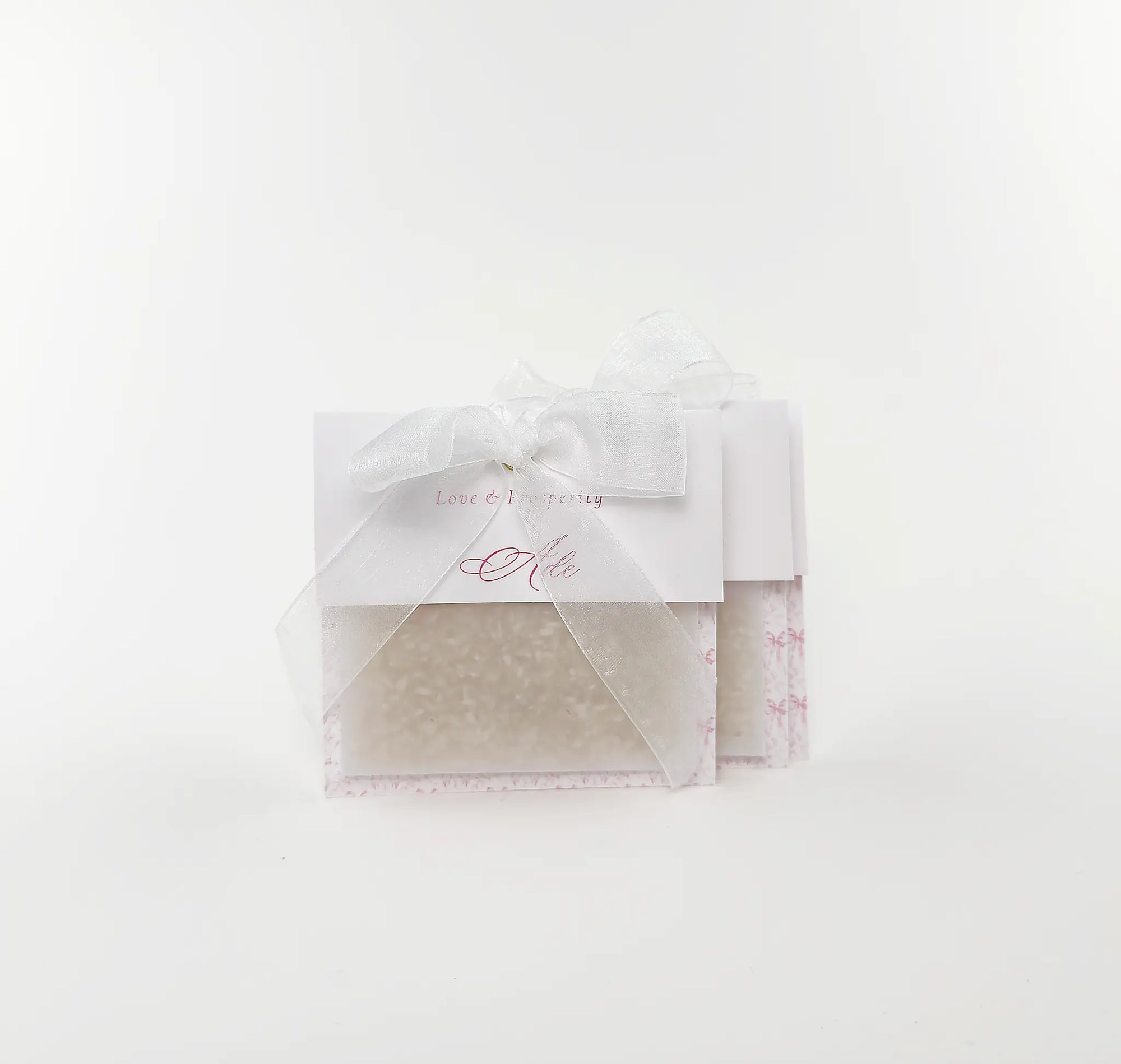 Set plicuri de orez personalizate pentru mărturii de nuntă elegante – Diandra Events