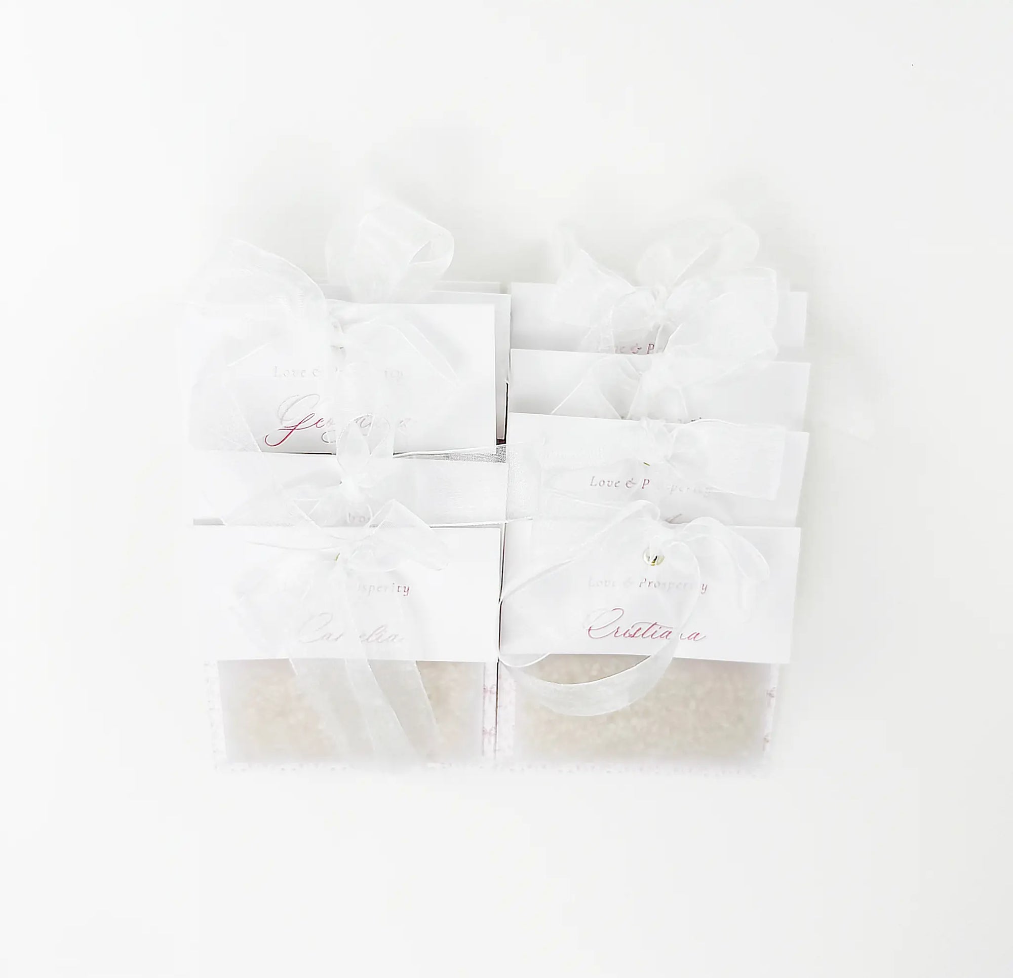 Plic de orez personalizat pentru nuntă, simbol de prosperitate – Diandra Events