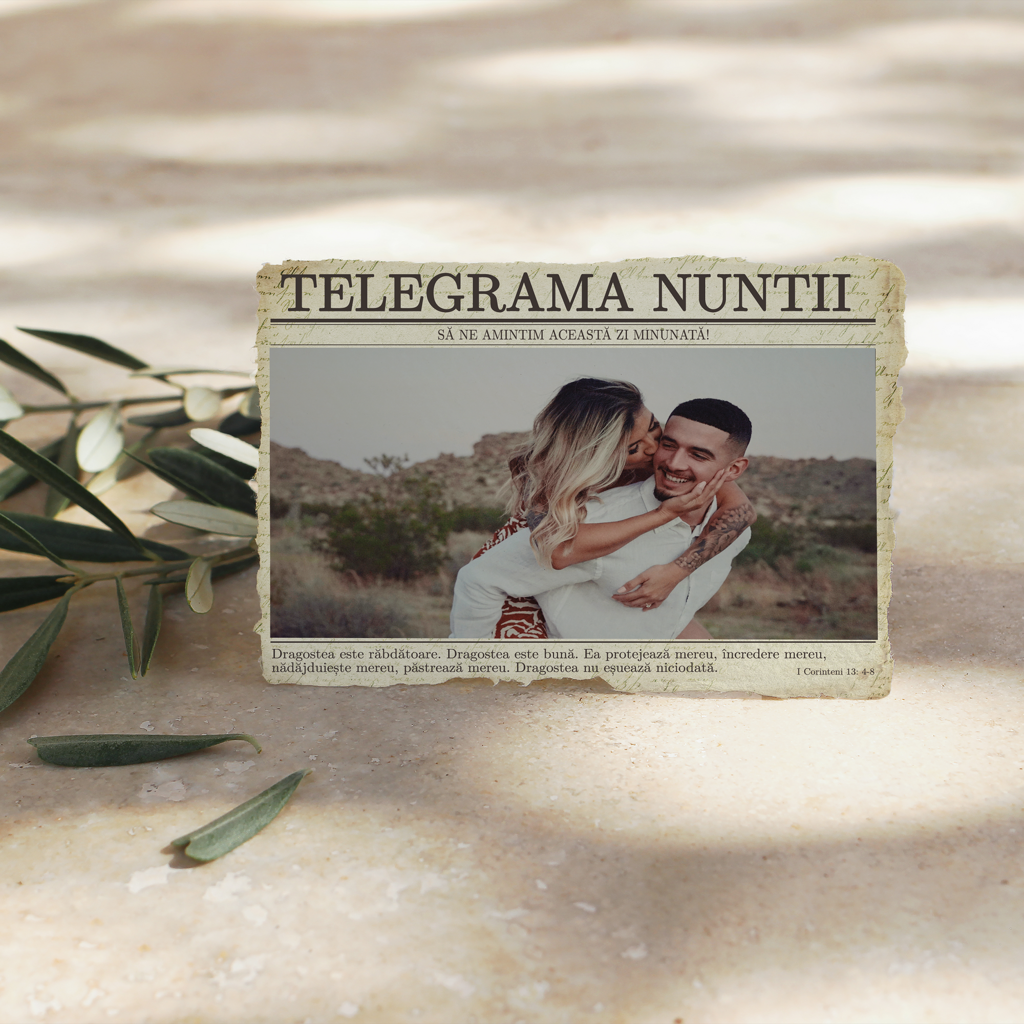 Vintage Newspaper wedding invitation