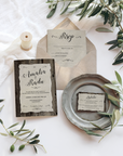 Wood wedding invitation