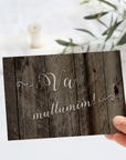 Wood wedding invitation