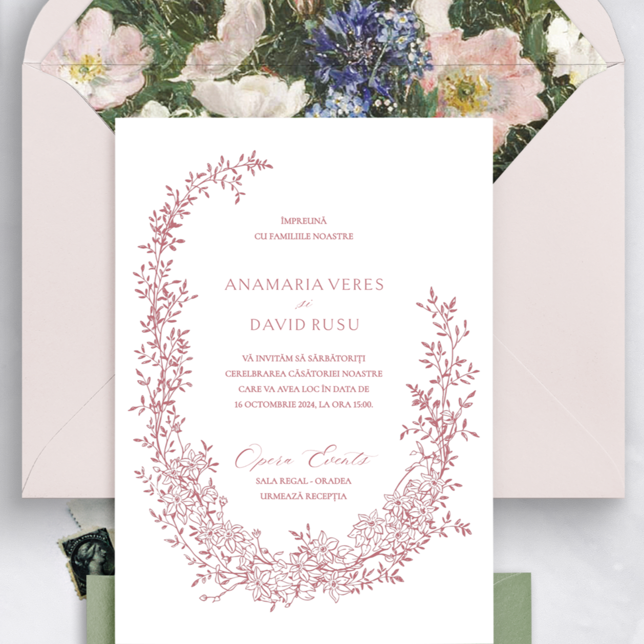 Invitația Soft Florals
