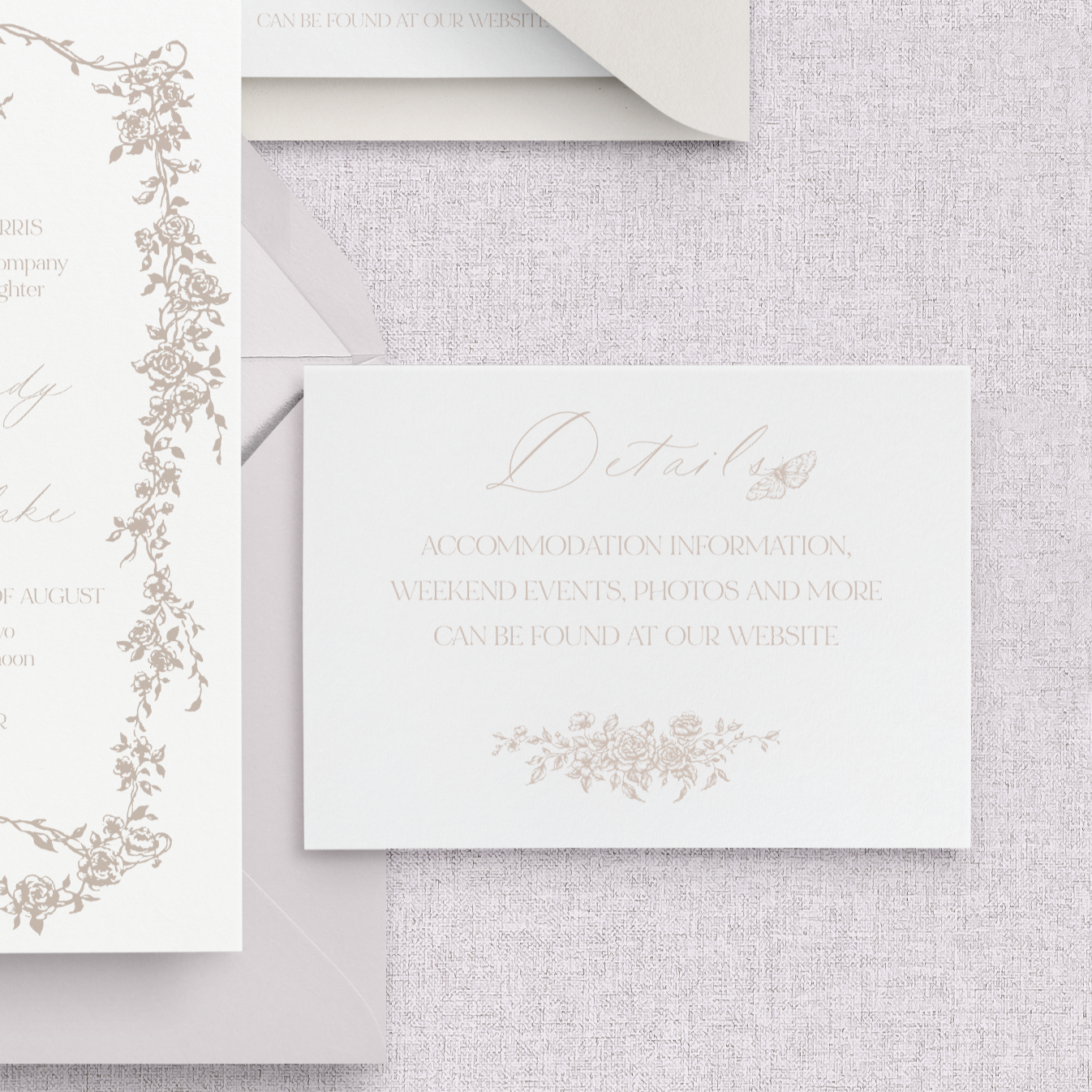 Oliver wedding invitation