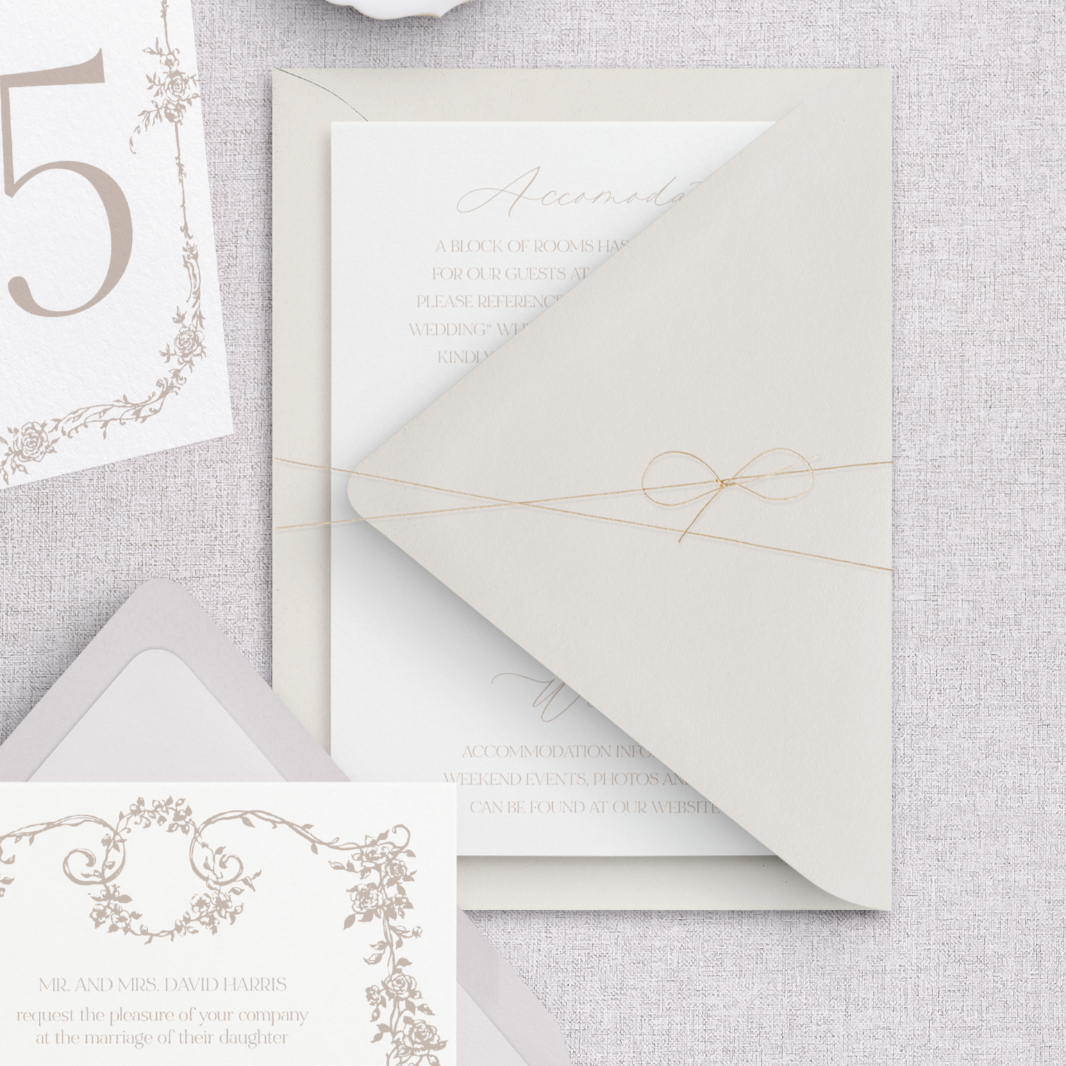 Oliver wedding invitation