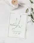 Green Lavender wedding invitation