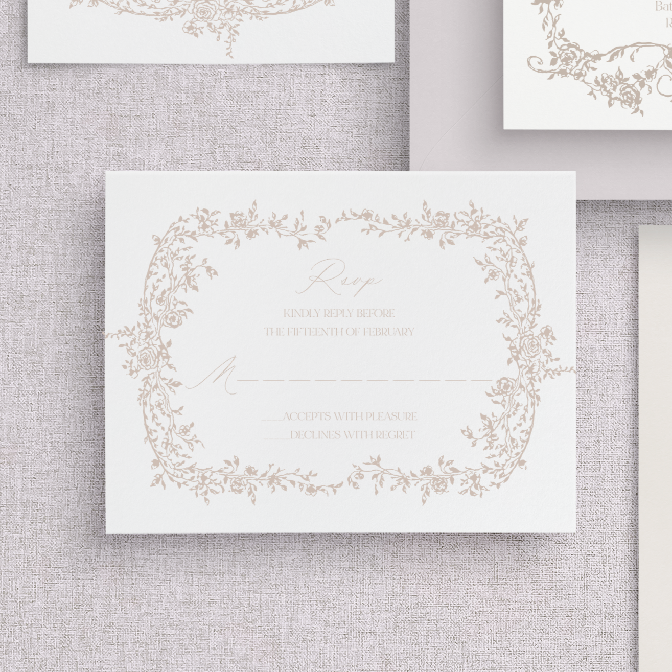 Oliver wedding invitation