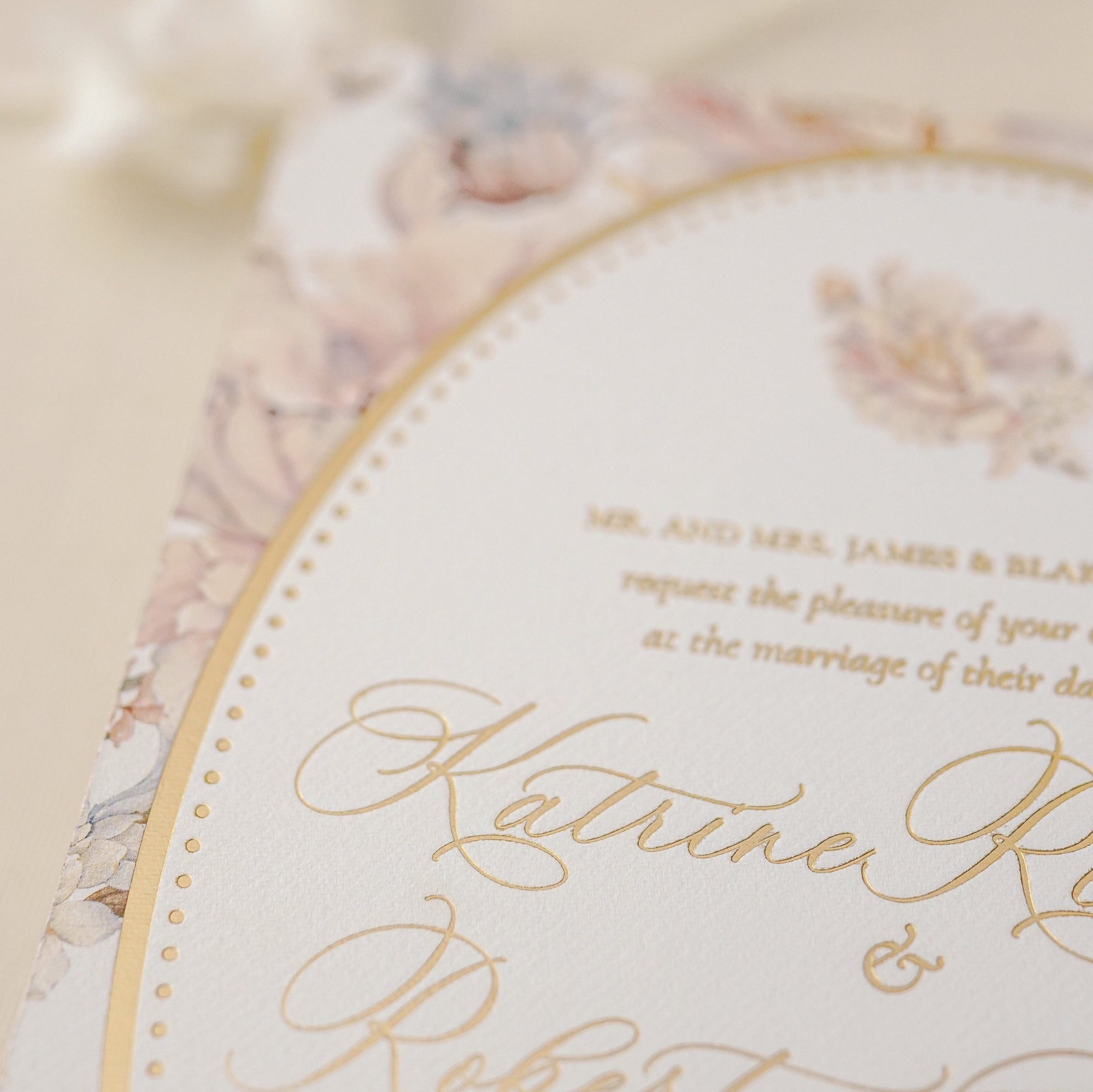 Invitație nuntă personalizată fine art premium, design elegant pe hârtie de lux – Diandra Events