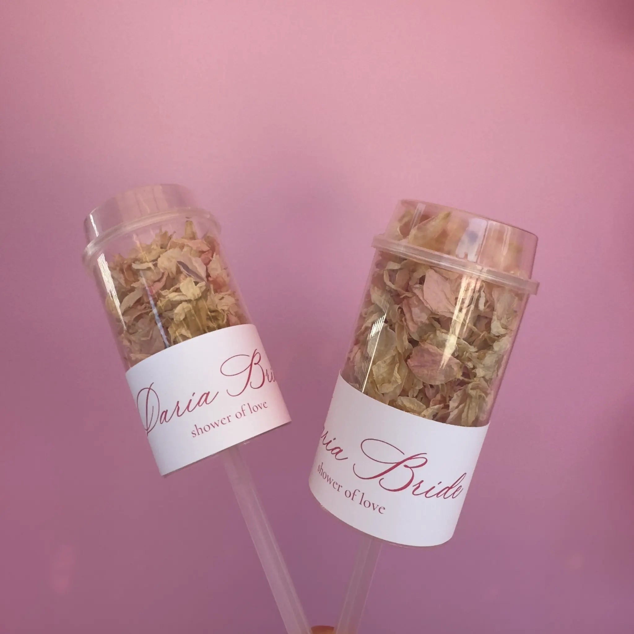Confetti floral personalizat cu flori uscate nuntă, accesorii sustenabile pentru ceremonii 