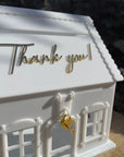 căsuță dar nuntă acrilic plexiglas alb reutilizabilă decor sofisticat diandra events