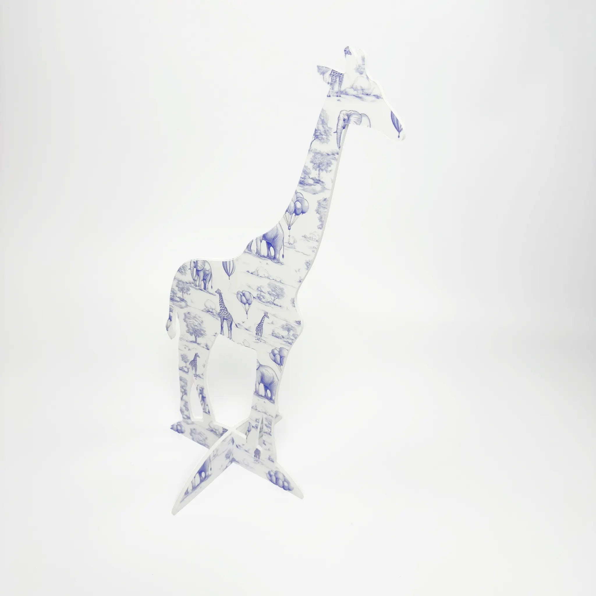 Figurină girafă plexiglas personalizată, decor masă zi de naștere tematică safari