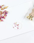 Seals with dried flower petals