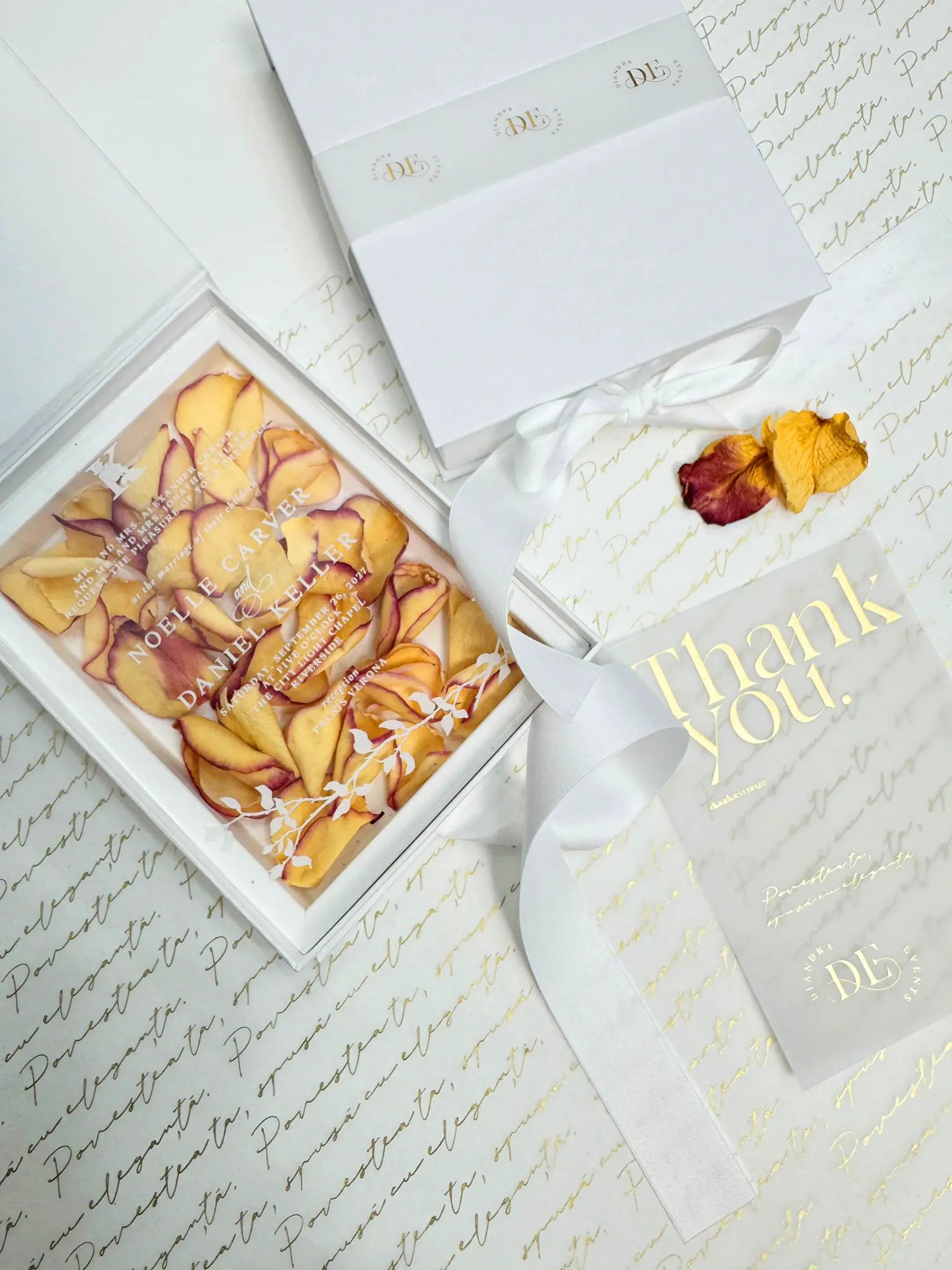 Invitație Plexiglas Acrilică Florală