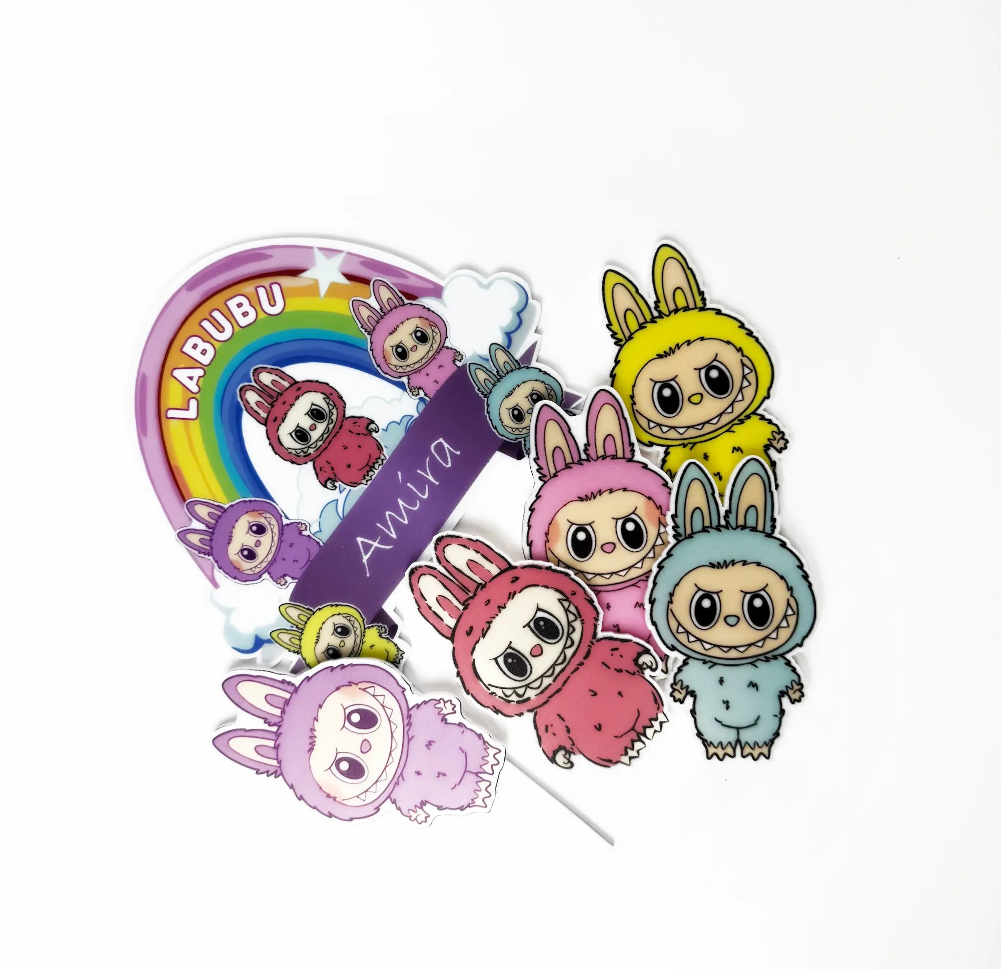 cake topper personalizat la cerere cu personaj cartoon pentru aniversari