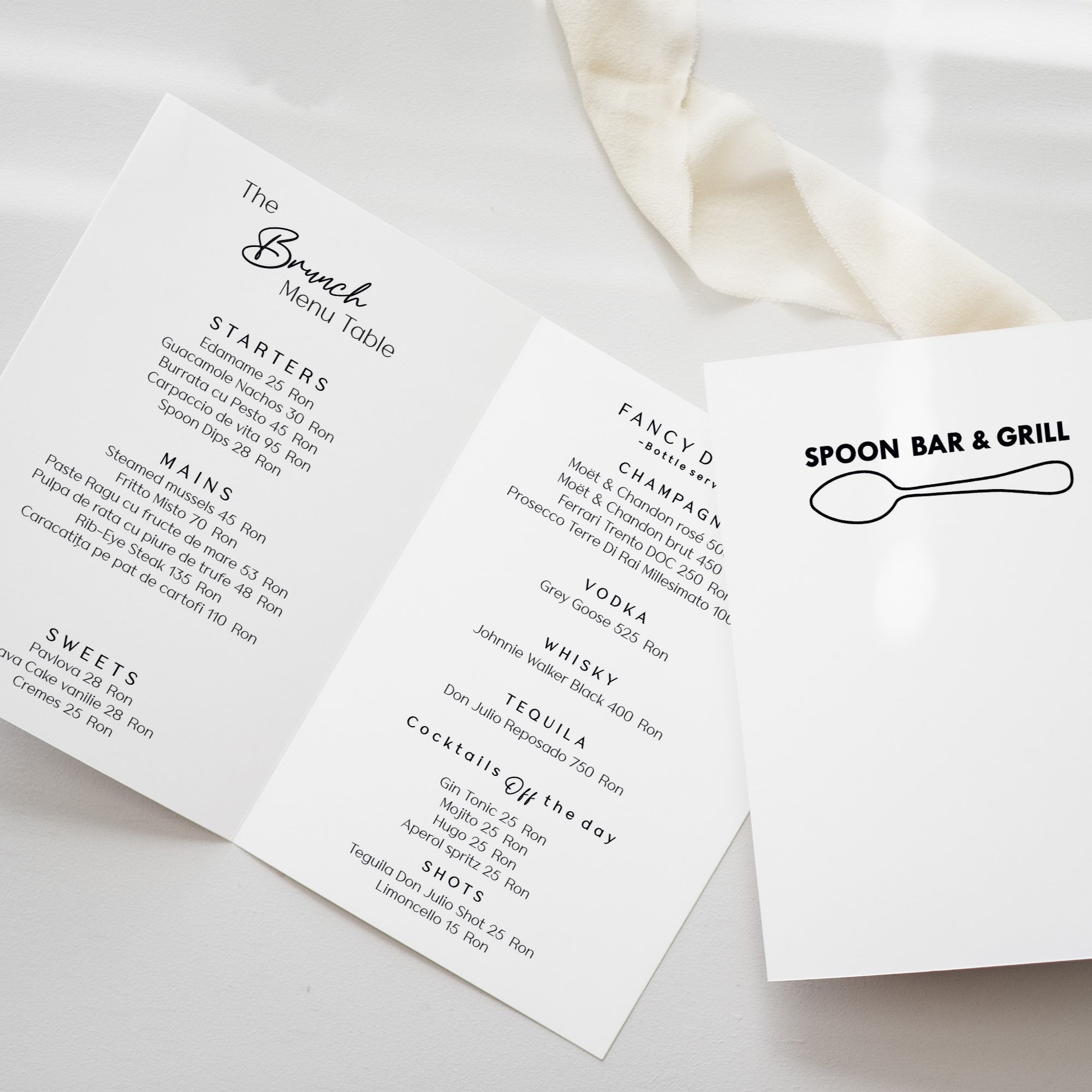 Book menu