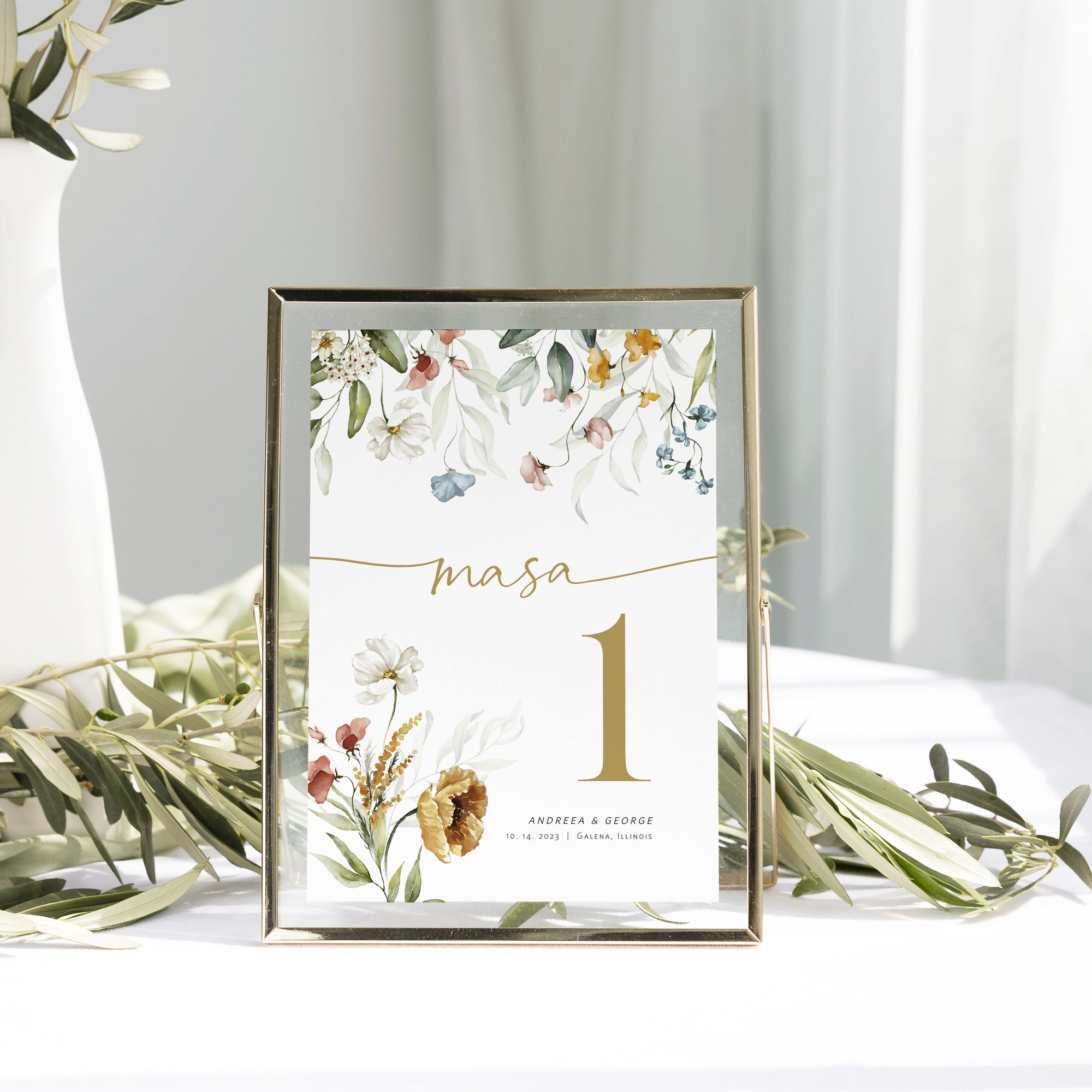 Cardboard table numbers