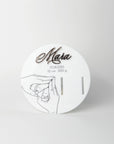 Tablou Rotund Acril Personalizat Naștere cu Brățara Bebe
